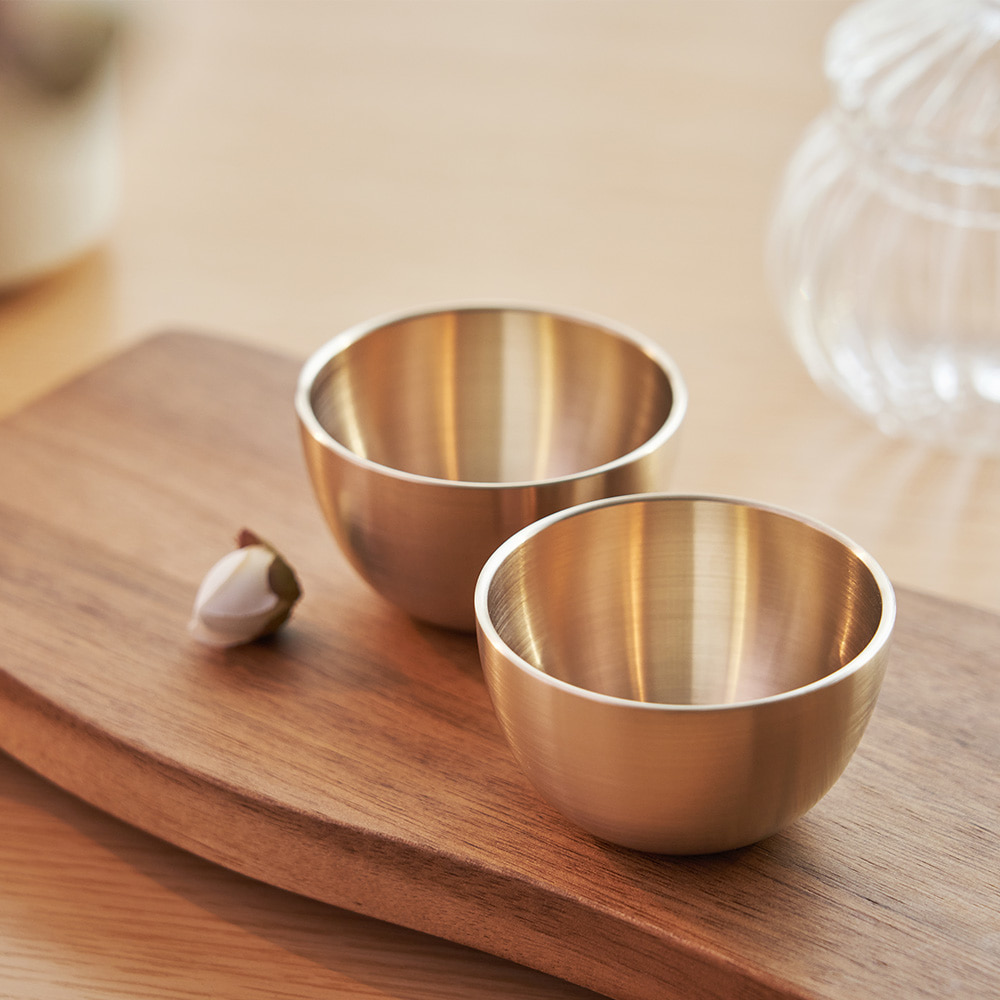 놋반 안성맞춤 방짜유기 2인 소주잔 술잔세트